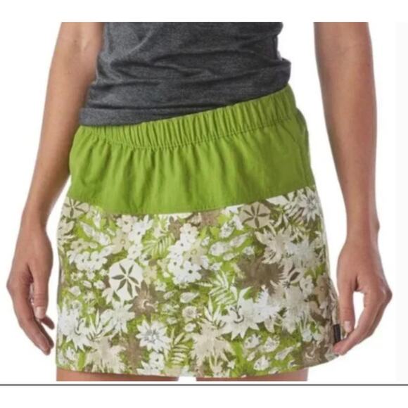 Patagonia Baggies Mini Skirt Sz XS Neo Tropics Nylon Pockets Quick Dry Hawaiian - Picture 1 of 8